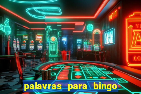 palavras para bingo cha de bebe